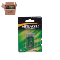 Megacell raskas paristo 6f22 9v br* 1kpl. hinta ja tiedot | Paristot | hobbyhall.fi