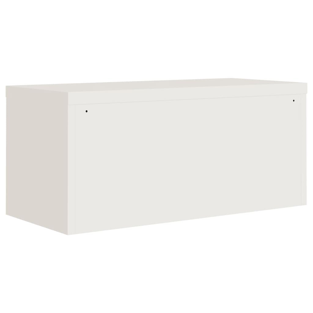 vidaXL Arkistokaappi valkoinen 90x40x40 cm teräs hinta ja tiedot | Kaapit | hobbyhall.fi