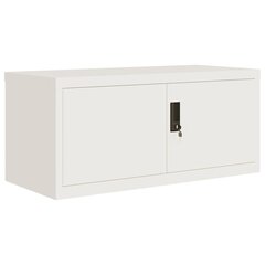 vidaXL Arkistokaappi valkoinen 90x40x110 cm teräs hinta ja tiedot | Olohuoneen kaapit ja lipastot | hobbyhall.fi