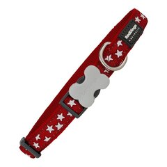 Koiran kaulapanta Red Dingo Star, punainen, 1,5 x 24-36 cm hinta ja tiedot | Koiran valjaat ja kaulapannat | hobbyhall.fi