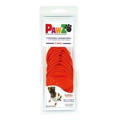 Pawz kengät koirille, XS, 12 kpl, oranssi hinta ja tiedot | Eläinten hoitotuotteet | hobbyhall.fi