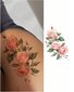 Tilapäinen tatuointi ruusuilla, Electronics LV-300078, vaaleanpunainen hinta ja tiedot | Meikkisiveltimet ja meikkisienet | hobbyhall.fi