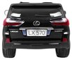 Kaksipaikkainen lasten sähköauto Lexus LX570, musta hinta ja tiedot | Lasten sähköautot | hobbyhall.fi