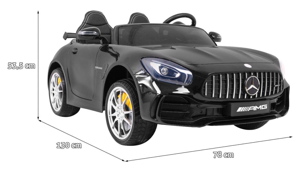 Kaksipaikkainen lasten sähköauto Mercedes-Benz GT R, musta hinta ja tiedot | Lasten sähköautot | hobbyhall.fi