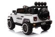 Tupla lasten sähköauto Super Toys Mega Jeep Fulltime 7588, valkoinen hinta ja tiedot | Lasten sähköautot | hobbyhall.fi