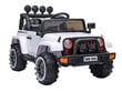 Tupla lasten sähköauto Super Toys Mega Jeep Fulltime 7588, valkoinen hinta ja tiedot | Lasten sähköautot | hobbyhall.fi