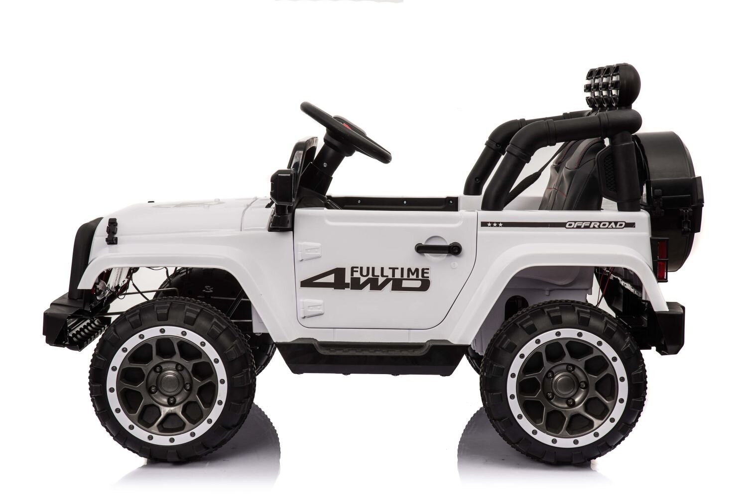 Tupla lasten sähköauto Super Toys Mega Jeep Fulltime 7588, valkoinen hinta ja tiedot | Lasten sähköautot | hobbyhall.fi