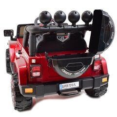 Tupla lasten sähköauto Super Toys Mega Jeep Fulltime 7588, punainen hinta ja tiedot | Lasten sähköautot | hobbyhall.fi