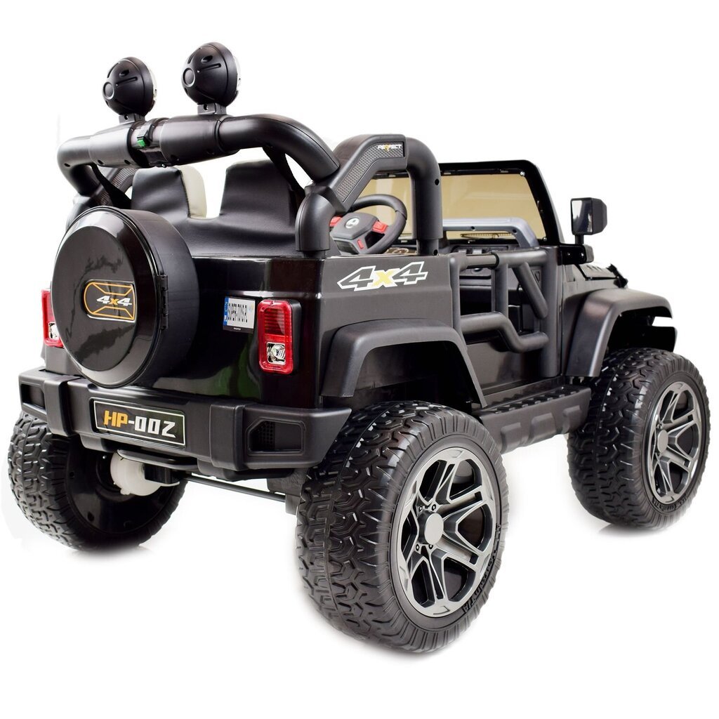 Super Toys Mega Jeep Perfect HP-002B kaksipaikkainen lasten sähköauto, musta hinta ja tiedot | Lasten sähköautot | hobbyhall.fi