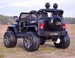 Super Toys Mega Jeep Perfect HP-002B kaksipaikkainen lasten sähköauto, musta hinta ja tiedot | Lasten sähköautot | hobbyhall.fi