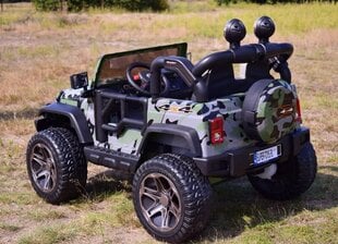 Tupla lasten sähköauto Super Toys Mega Jeep Perfect HP-002B, vihreä hinta ja tiedot | Lasten sähköautot | hobbyhall.fi