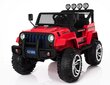 Tupla lasten sähköauto Super Toys Mega jeep sunshine 2388, punainen hinta ja tiedot | Lasten sähköautot | hobbyhall.fi