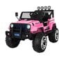 Tupla lasten sähköauto Super Toys Mega jeep sunshine 2388, pinkki hinta ja tiedot | Lasten sähköautot | hobbyhall.fi