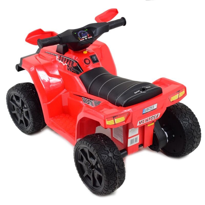 Super Toys Quad Great N116 akkukäyttöinen lasten mönkijä, punainen hinta ja tiedot | Lasten sähköautot | hobbyhall.fi