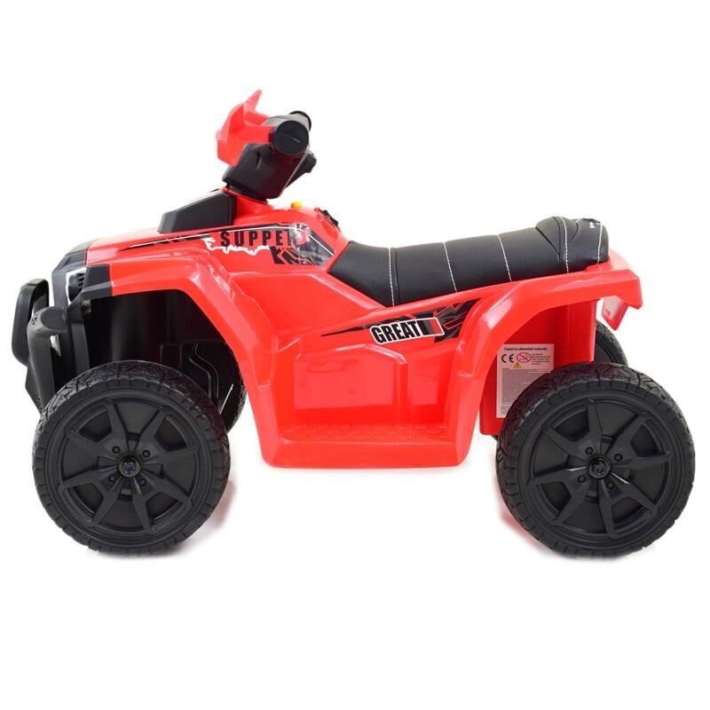 Super Toys Quad Great N116 akkukäyttöinen lasten mönkijä, punainen hinta ja tiedot | Lasten sähköautot | hobbyhall.fi