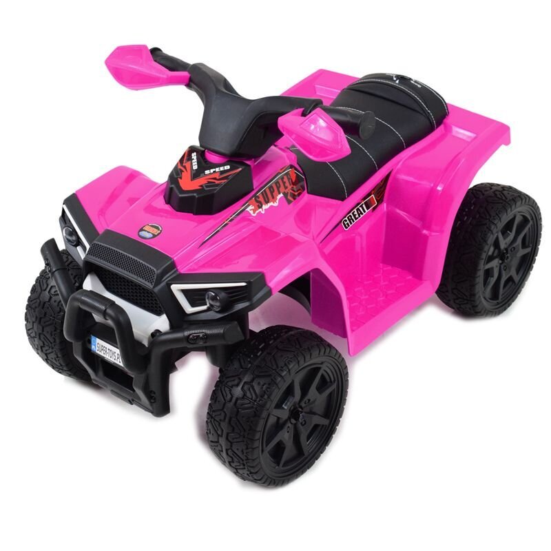 Super Toys Quad Great N116 akkukäyttöinen lasten mönkijä, vaaleanpunainen hinta ja tiedot | Lasten sähköautot | hobbyhall.fi