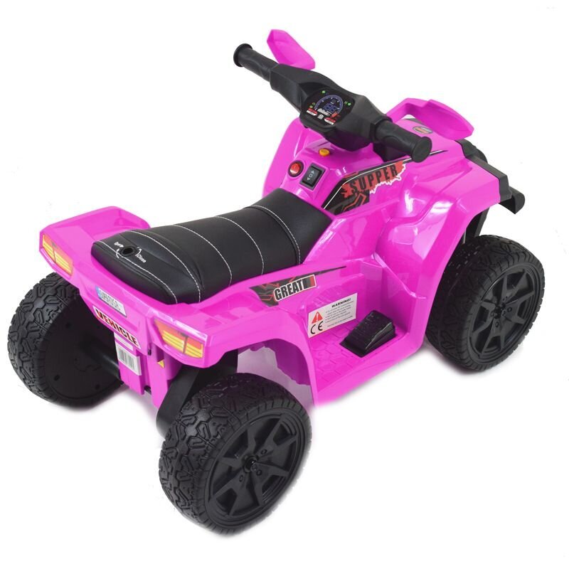 Super Toys Quad Great N116 akkukäyttöinen lasten mönkijä, vaaleanpunainen hinta ja tiedot | Lasten sähköautot | hobbyhall.fi