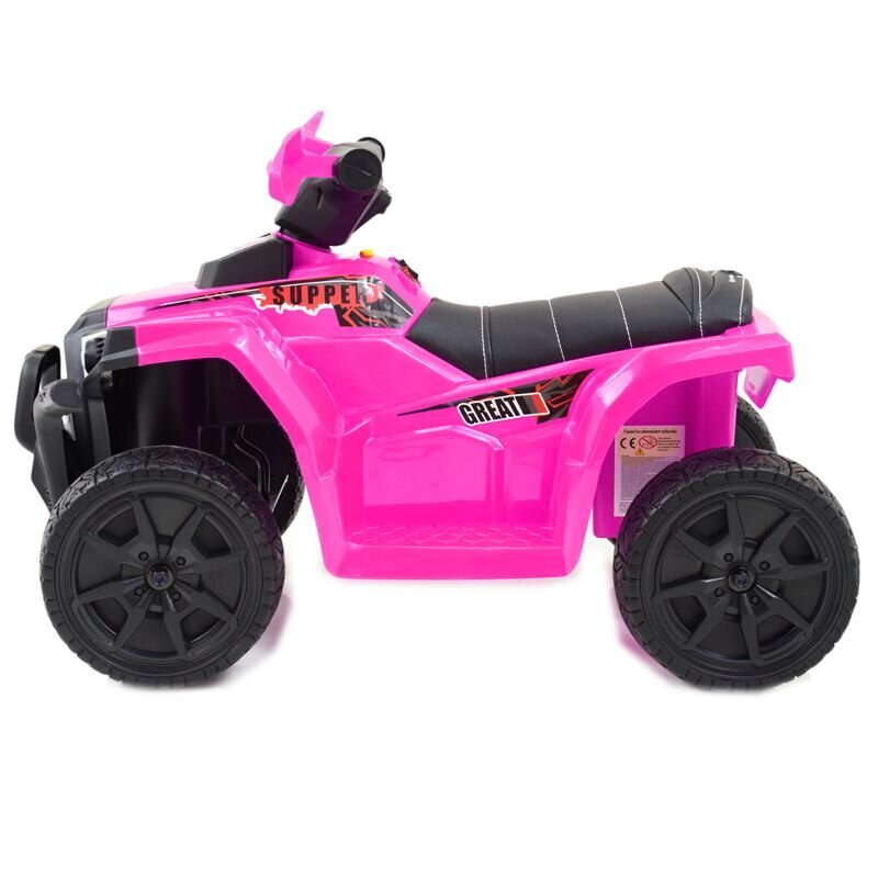 Super Toys Quad Great N116 akkukäyttöinen lasten mönkijä, vaaleanpunainen hinta ja tiedot | Lasten sähköautot | hobbyhall.fi