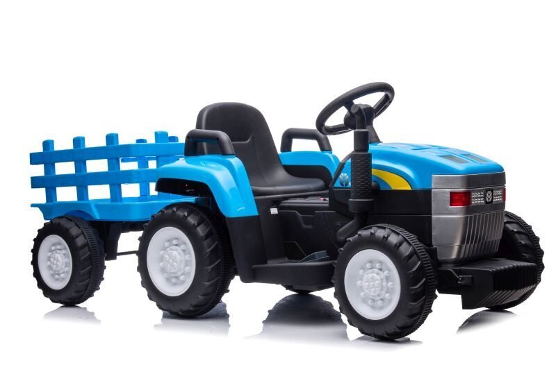 Lasten akkutraktori perävaunulla Super Toys New Holland A009-B, sininen hinta ja tiedot | Lasten sähköautot | hobbyhall.fi