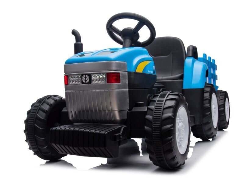 Lasten akkutraktori perävaunulla Super Toys New Holland A009-B, sininen hinta ja tiedot | Lasten sähköautot | hobbyhall.fi