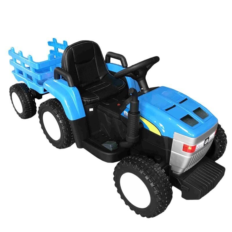 Lasten akkutraktori perävaunulla Super Toys New Holland A009-B, sininen hinta ja tiedot | Lasten sähköautot | hobbyhall.fi