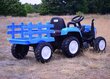 Lasten akkutraktori perävaunulla Super Toys New Holland A009-B, sininen hinta ja tiedot | Lasten sähköautot | hobbyhall.fi