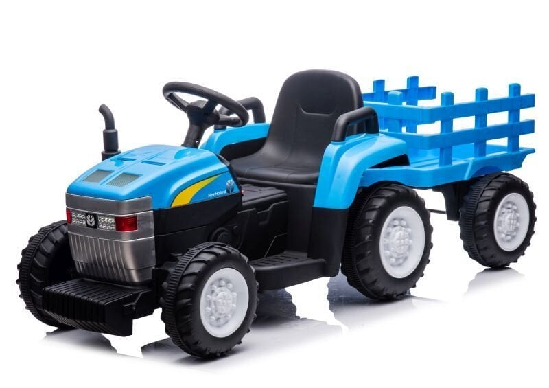 Lasten akkutraktori perävaunulla Super Toys New Holland A009-B, sininen hinta ja tiedot | Lasten sähköautot | hobbyhall.fi