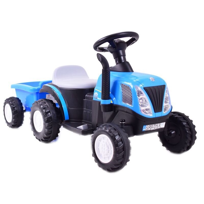 Lasten akkutraktori Super Toys New Holland A009, sininen hinta ja tiedot | Lasten sähköautot | hobbyhall.fi