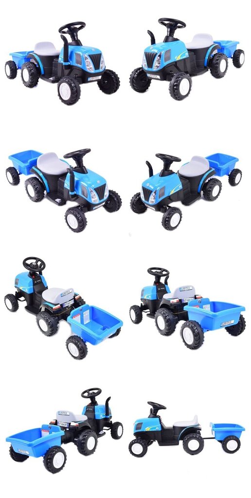 Lasten akkutraktori Super Toys New Holland A009, sininen hinta ja tiedot | Lasten sähköautot | hobbyhall.fi