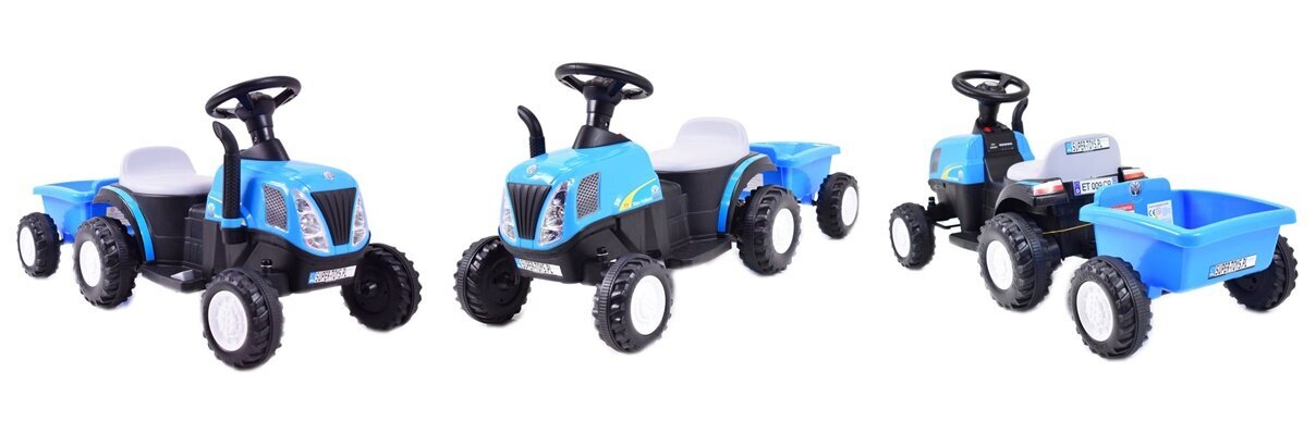 Lasten akkutraktori Super Toys New Holland A009, sininen hinta ja tiedot | Lasten sähköautot | hobbyhall.fi