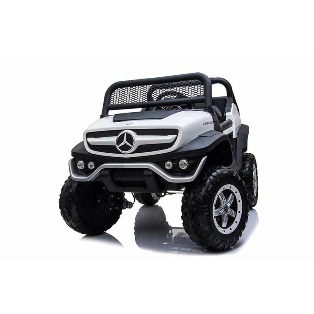 Lasten kaksipaikkainen sähköauto Mercedes Benz Unimog, valkoinen hinta ja tiedot | Lasten sähköautot | hobbyhall.fi