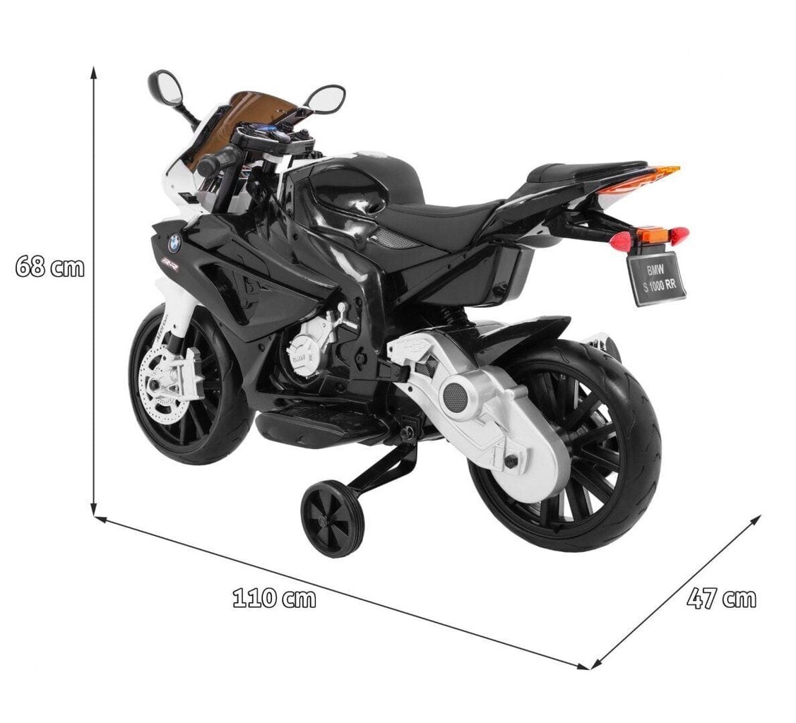 Lasten sähkömoottoripyörä BMW S1000 RR, musta hinta ja tiedot | Lasten sähköautot | hobbyhall.fi