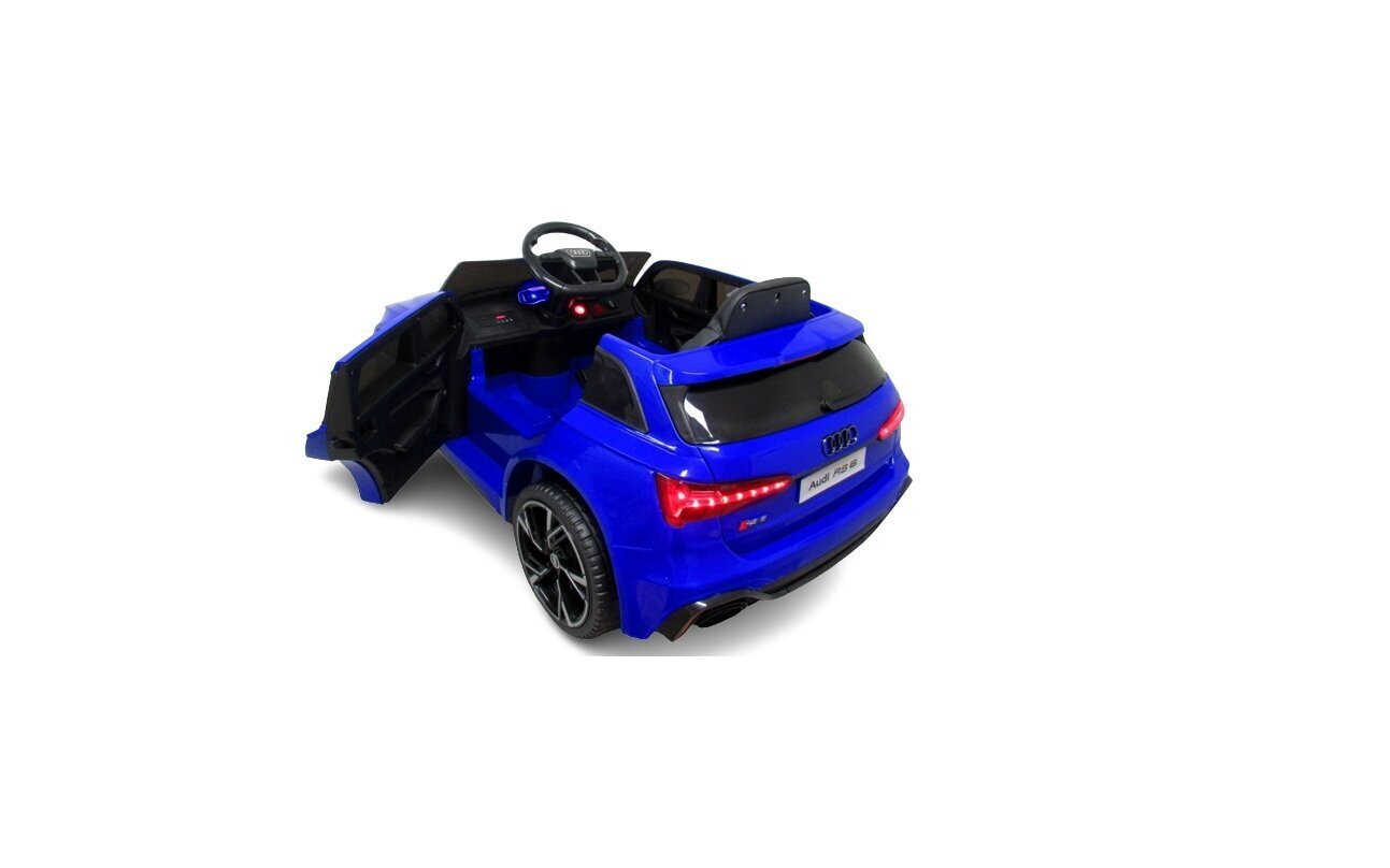 Yhden hengen sähköauto lapsille Audi RS6, sininen hinta ja tiedot | Lasten sähköautot | hobbyhall.fi