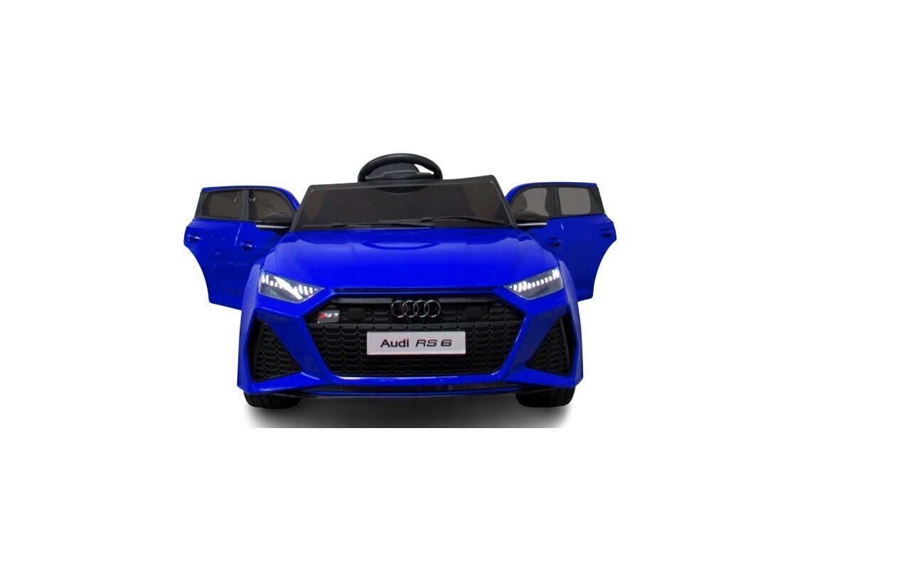 Yhden hengen sähköauto lapsille Audi RS6, sininen hinta ja tiedot | Lasten sähköautot | hobbyhall.fi