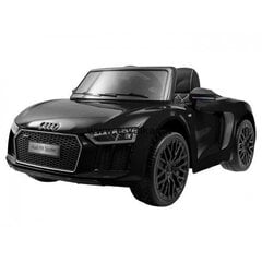 Audi R8 Spyder yksipaikkainen sähköauto, musta hinta ja tiedot | Lasten sähköautot | hobbyhall.fi