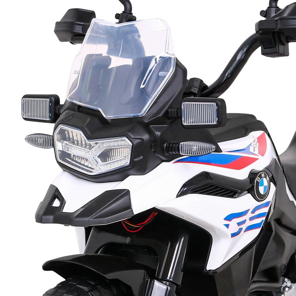 Yksipaikkainen sähköauto-moottoripyörä BMW F850 GS, valkoinen hinta ja tiedot | Lasten sähköautot | hobbyhall.fi