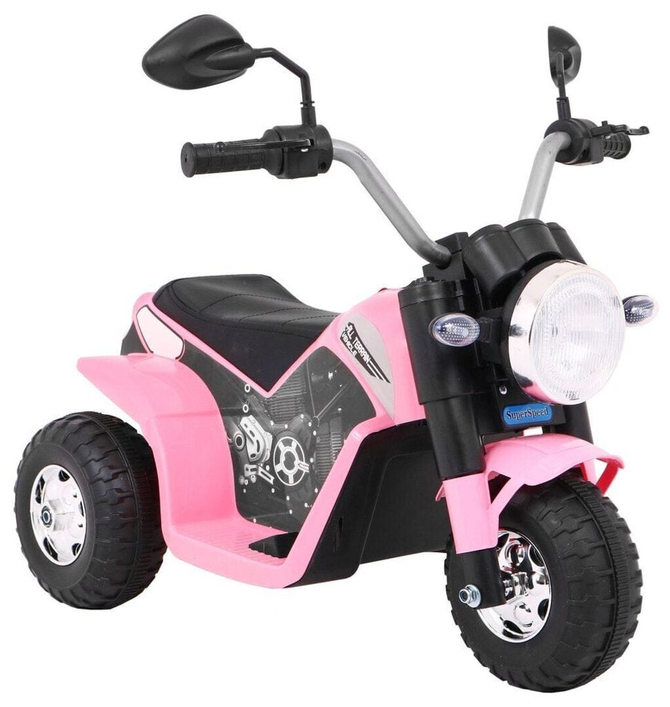 Yksipaikkainen lasten sähkömoottoripyörä MiniBike, pinkki hinta ja tiedot | Lasten sähköautot | hobbyhall.fi