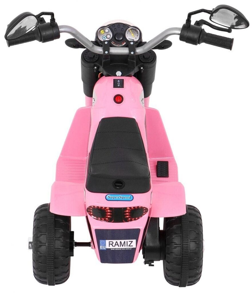 Yksipaikkainen lasten sähkömoottoripyörä MiniBike, pinkki hinta ja tiedot | Lasten sähköautot | hobbyhall.fi