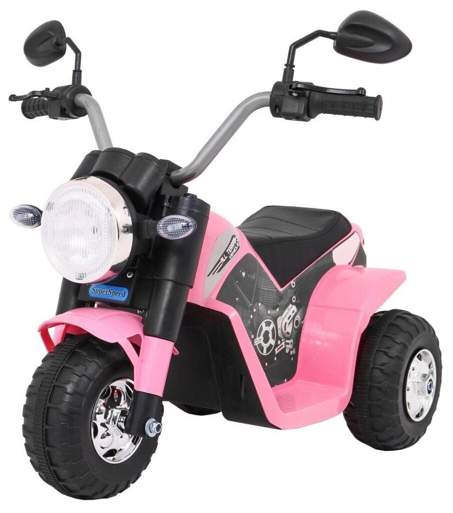 Yksipaikkainen lasten sähkömoottoripyörä MiniBike, pinkki hinta ja tiedot | Lasten sähköautot | hobbyhall.fi