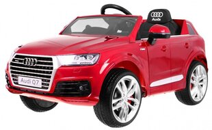 Audi Q7 yksipaikkainen sähköauto lapsille, punainen hinta ja tiedot | Lasten sähköautot | hobbyhall.fi