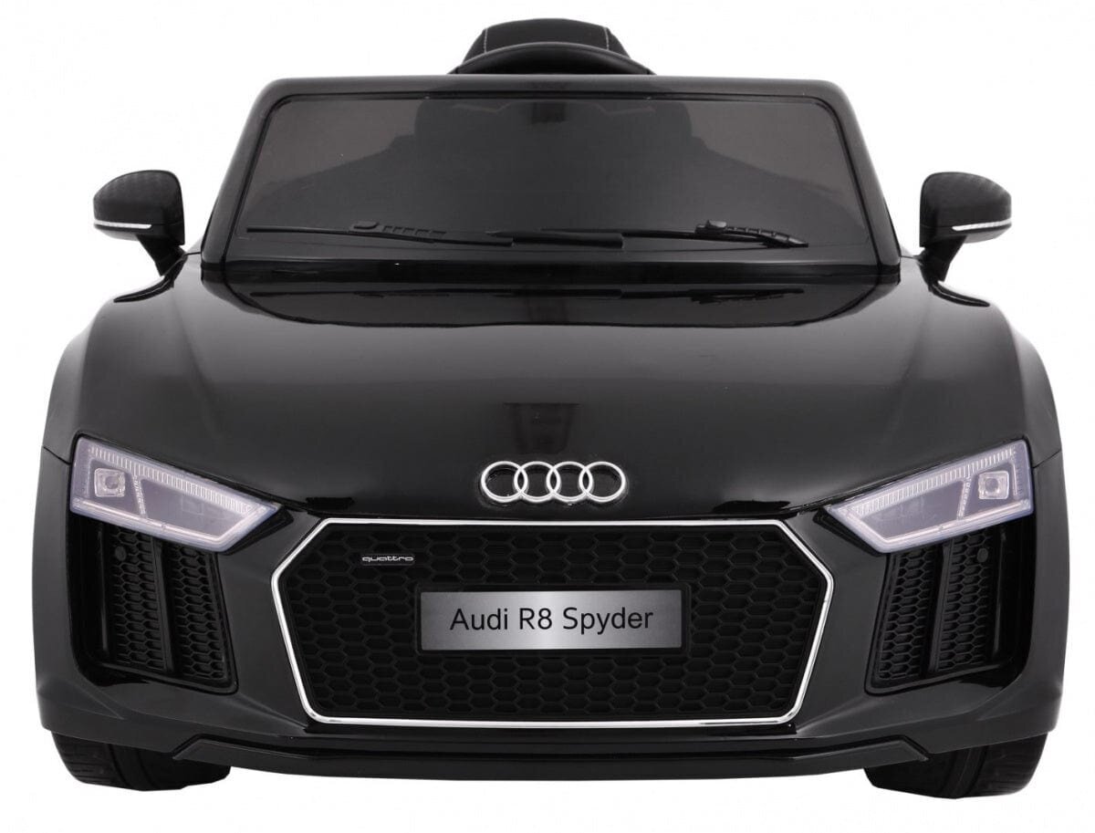 Audi R8 Spyder yksipaikkainen lasten sähköauto, musta hinta ja tiedot | Lasten sähköautot | hobbyhall.fi