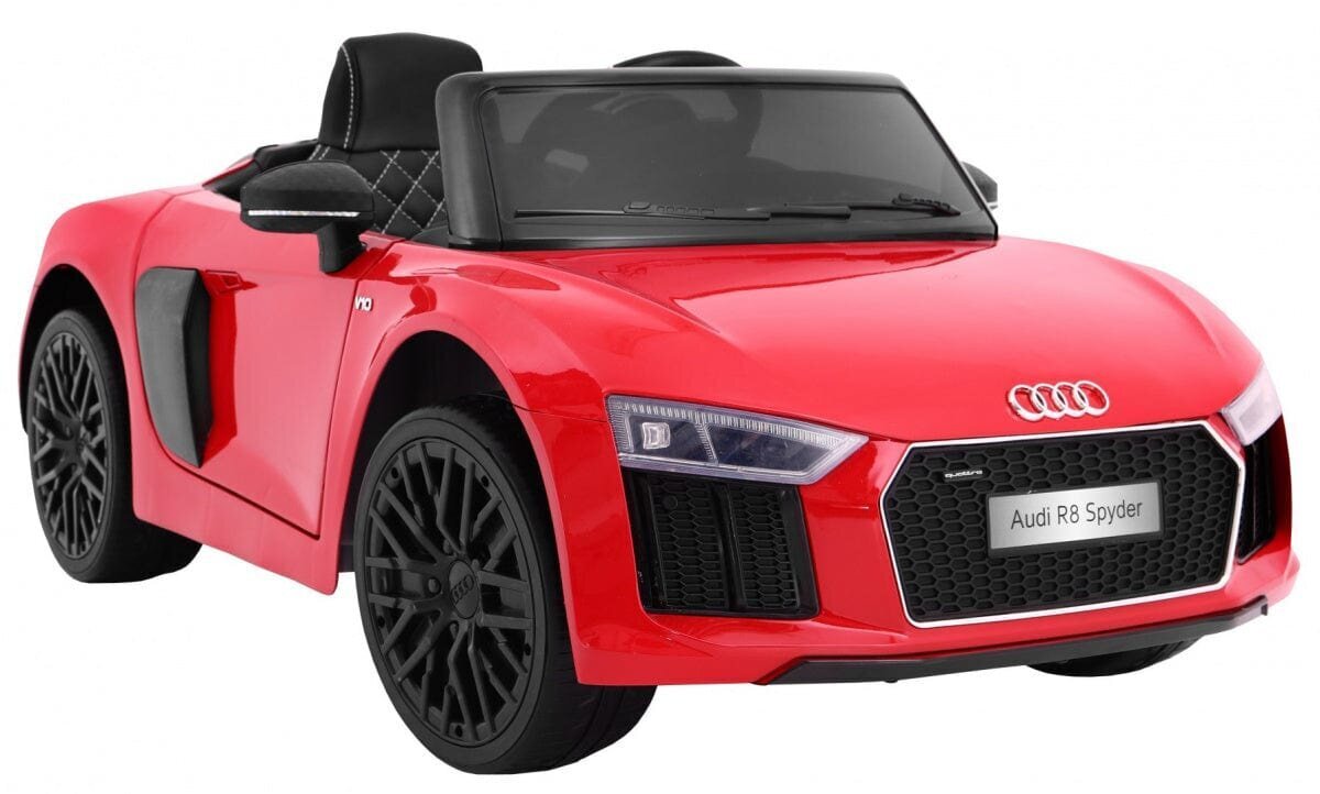 Audi R8 Spyder yksipaikkainen sähköauto lapsille, punainen hinta ja tiedot | Lasten sähköautot | hobbyhall.fi