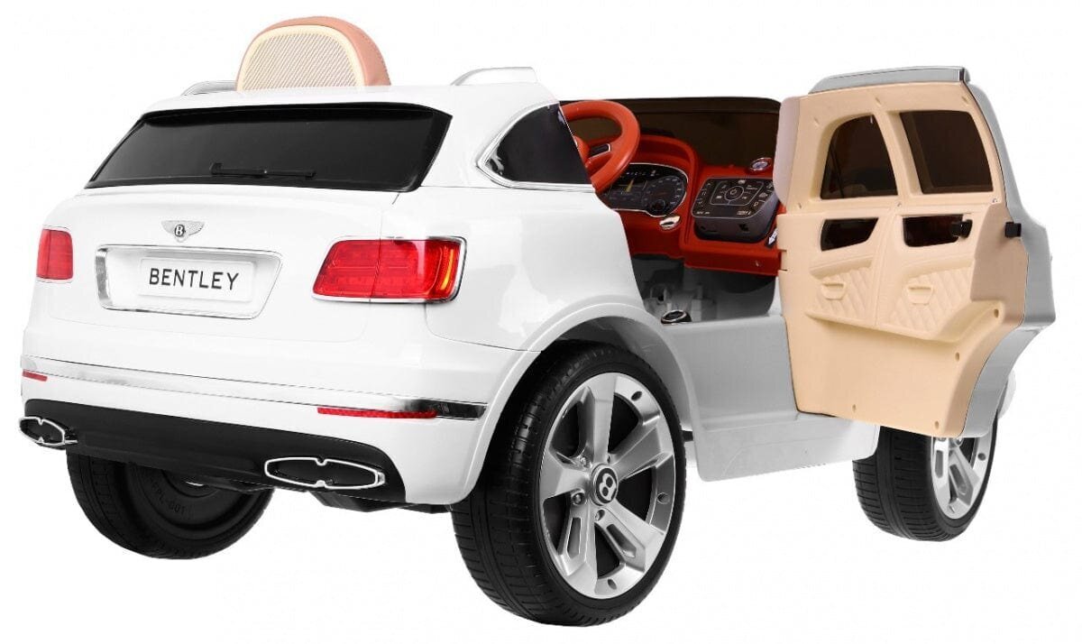 Bentley Bentayga yksipaikkainen sähköauto lapsille, valkoinen hinta ja tiedot | Lasten sähköautot | hobbyhall.fi