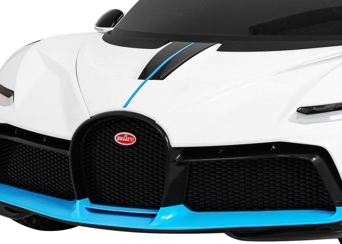 Bugatti Divo yksipaikkainen sähköauto lapsille, valkoinen hinta ja tiedot | Lasten sähköautot | hobbyhall.fi