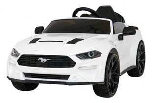 Yksipaikkainen lasten sähköauto Ford Mustang GT, valkoinen hinta ja tiedot | Lasten sähköautot | hobbyhall.fi