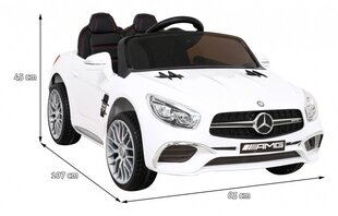 Mercedes Benz AMG SL65 S yksipaikkainen lasten sähköauto, valkoinen hinta ja tiedot | Lasten sähköautot | hobbyhall.fi