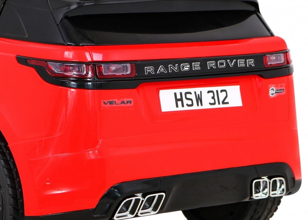 Range Rover Velar yksipaikkainen sähköauto lapsille, punainen hinta ja tiedot | Lasten sähköautot | hobbyhall.fi