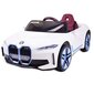 Yksipaikkainen lasten sähköauto Super Toys Bmw i4, valkoinen hinta ja tiedot | Lasten sähköautot | hobbyhall.fi