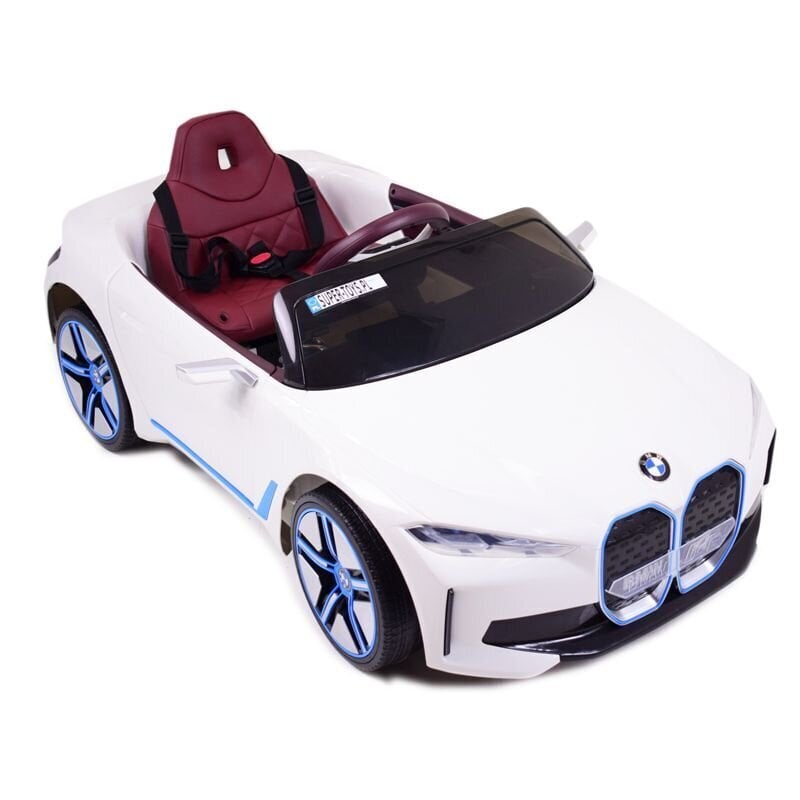 Yksipaikkainen lasten sähköauto Super Toys Bmw i4, valkoinen hinta ja tiedot | Lasten sähköautot | hobbyhall.fi