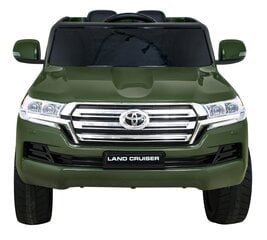 Yksipaikkainen lasten sähköauto Toyota Land Cruiser, vihreä hinta ja tiedot | Lasten sähköautot | hobbyhall.fi